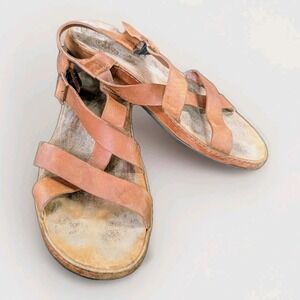 Chaco Womens Wayfarer Leather Ankle Strap Sandals Brown Leather Sz 10 Summer